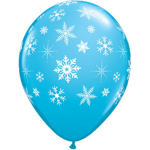 Unidade Balão Azul com Flocos de Neve