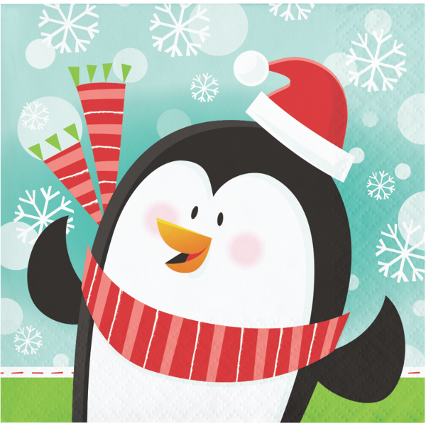 Guardanapos Pequenos Pinguim Natal