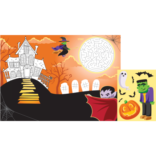 Individuais de Mesa com Actividades Halloween