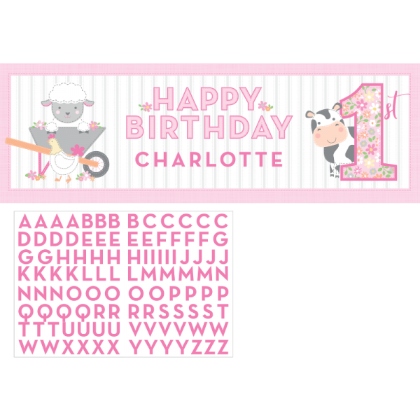 Banner Personalizável 1º Aniversário Quinta