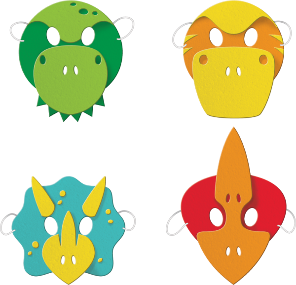 Máscaras Dinossauros Máscaras Dinossauros