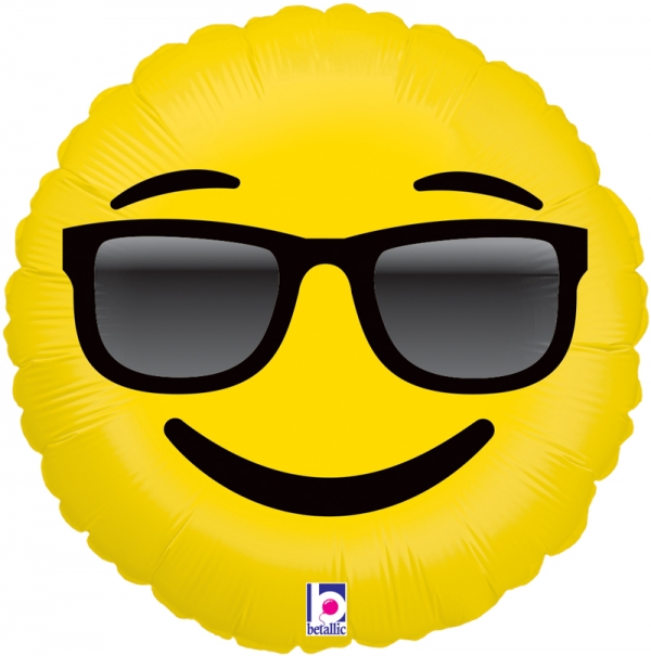 Balão Emoji Óculos de Sol