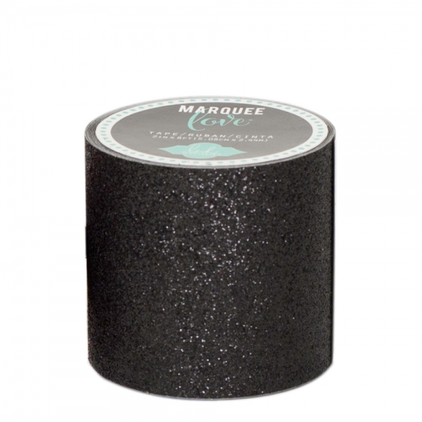 Washi Tape Glitter Preto