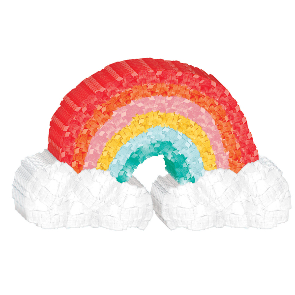 Mini Decoração de Papel Arco-Íris Retro