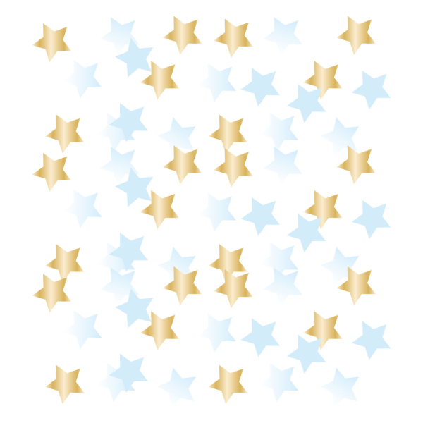 Confetti Estrelas Azuis e Douradas