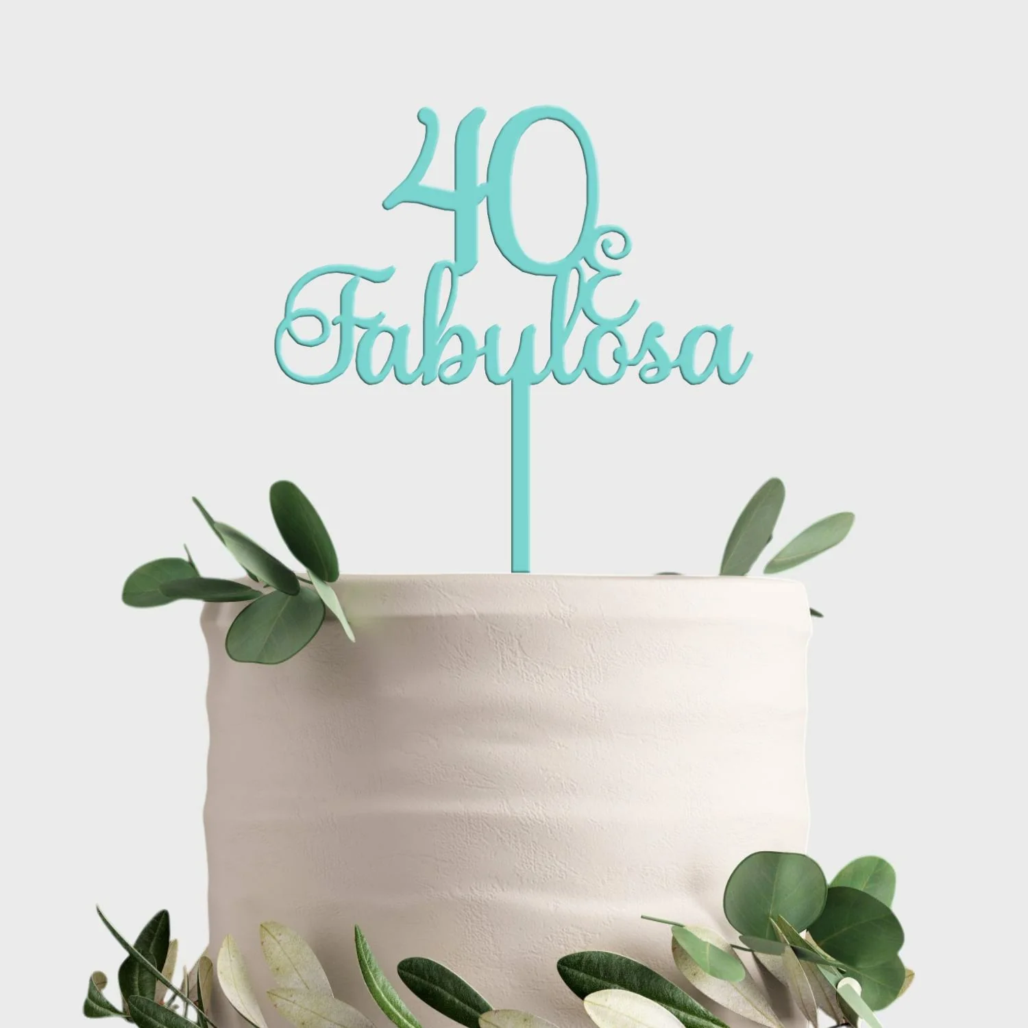 Topo de Bolo MDF Colorido Idade e Fabulosa