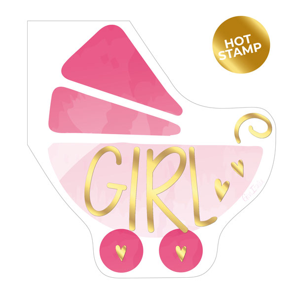 Guardanapos Carrinho de Bebé Rosa