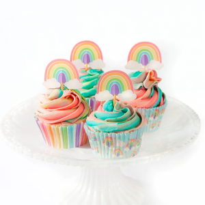 Formas para Cupcake Arco-Íris Pastel