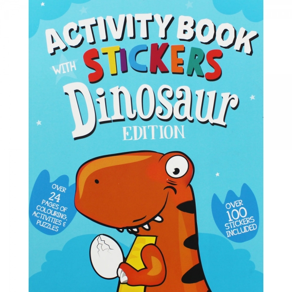 Livro de Actividades com Autocolantes Dinossauros