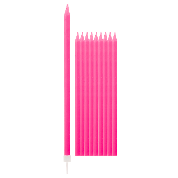 Velas Altas 15,5cm Rosa Choque