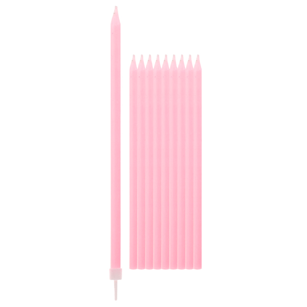 Velas Altas 15,5cm Rosa Claro