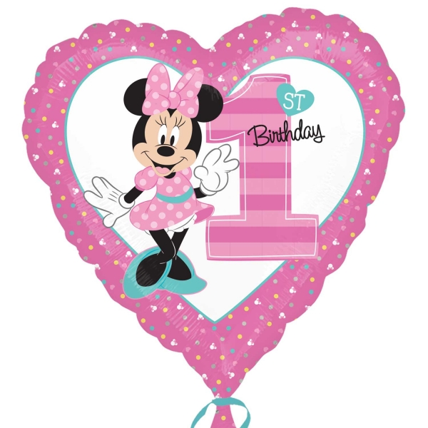 Balão Minnie 1st Birthday