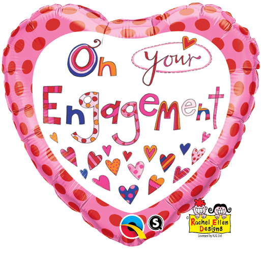 Balão Coração On Your Engagement