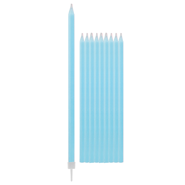 Velas Altas 15,5cm Azul Claro