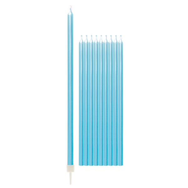 Velas Altas 15,5cm Azul Pérola