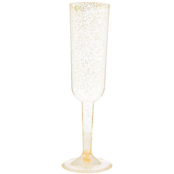 4 Flutes Glitter Dourado
