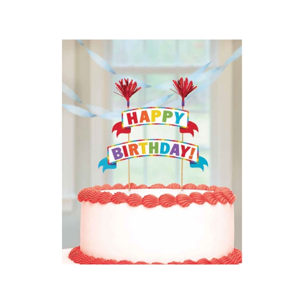 Topo de Bolo Happy Birthday