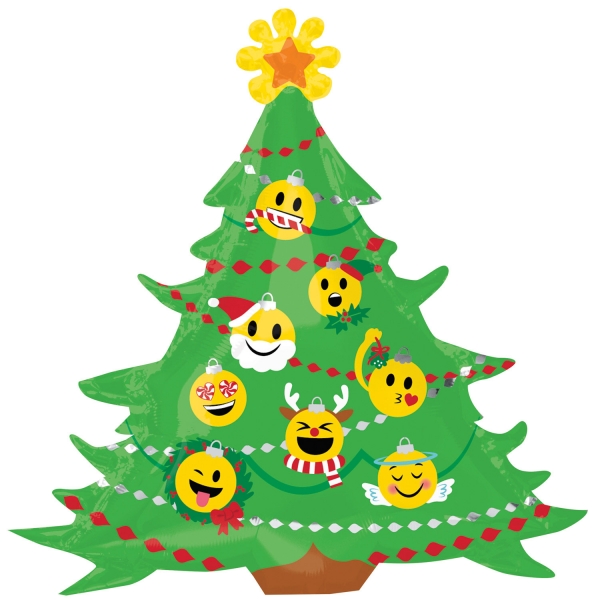 Balão Árvore de Natal Emoji Balão Árvore de Natal Emoji