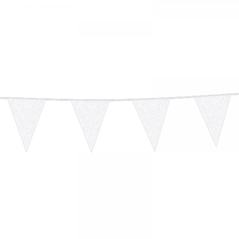 Bandeirolas Glitter 6m Branco