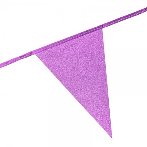 Bandeirolas Glitter 6m Rosa Bebé