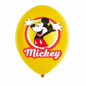 6 Balões Latex Sortidos Mickey