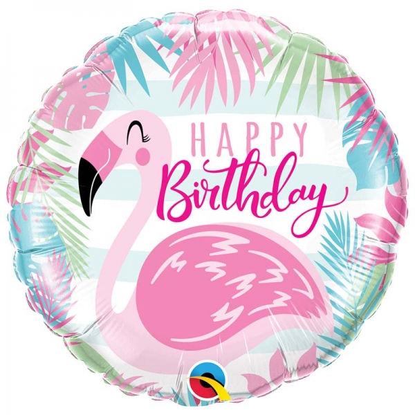 Balão Happy Birthday Flamingo