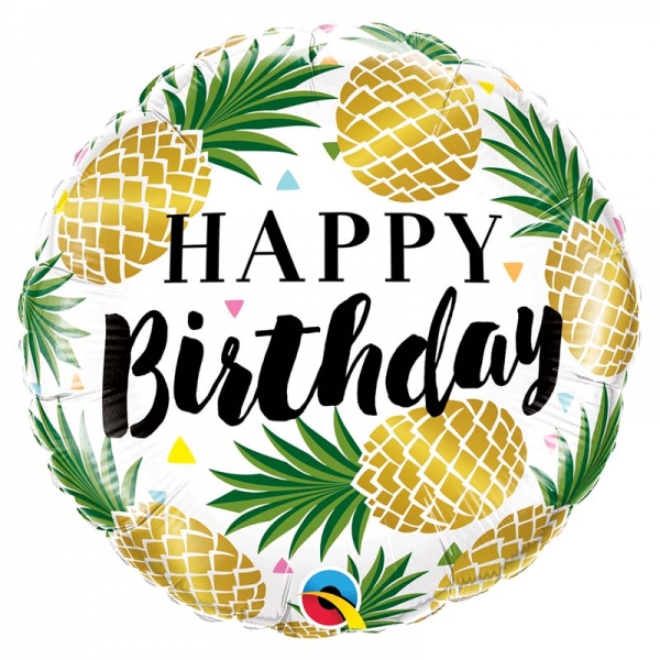 Balão Happy Birthday Ananases