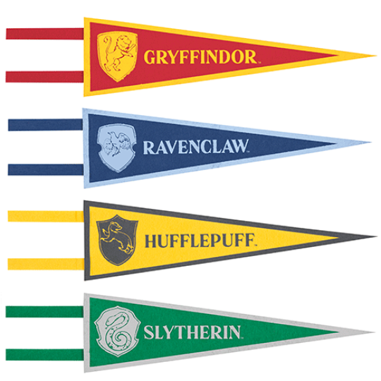 4 Bandeirolas de Tecido Harry Potter