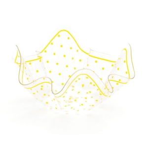 Taça de Plástico Transparente com Amarelo