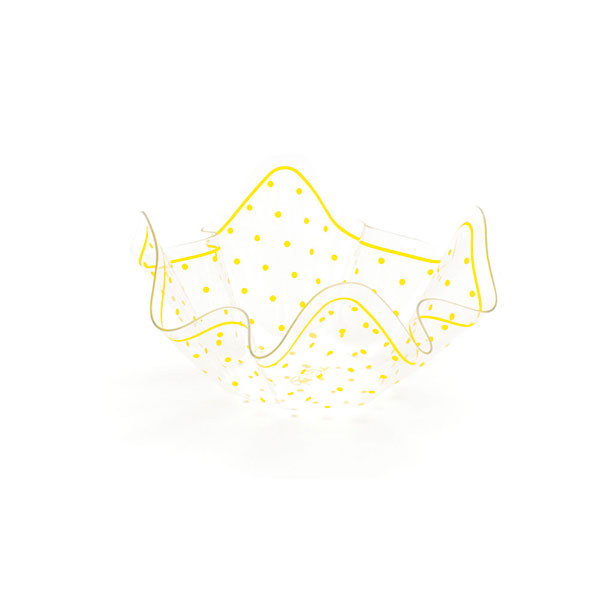 Taça de Plástico Transparente com Amarelo