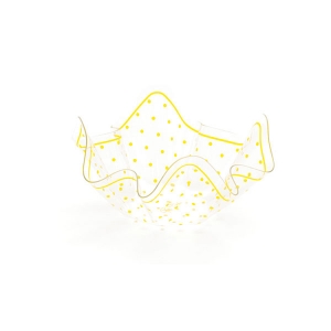 Taça de Plástico Transparente com Amarelo