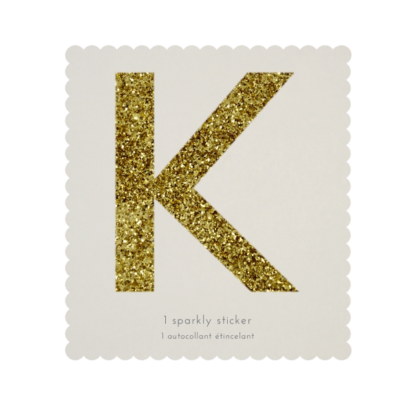 Letra Autocolante Glitter K