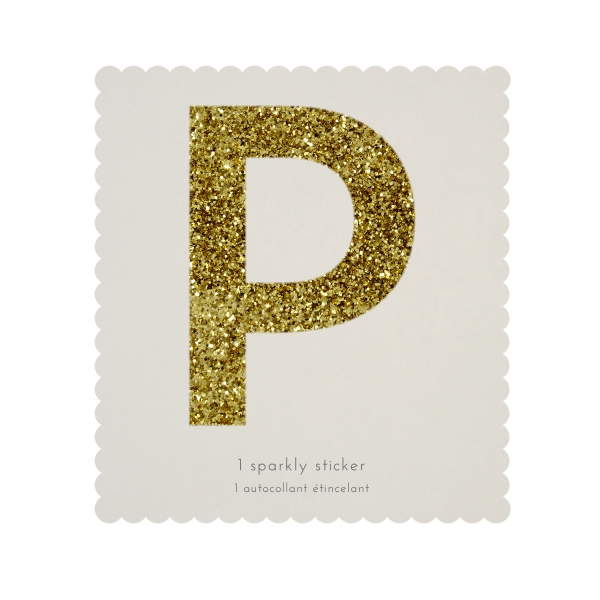 Letra Autocolante Glitter P