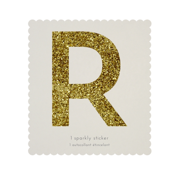 Letra Autocolante Glitter R