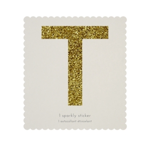 Letra Autocolante Glitter T