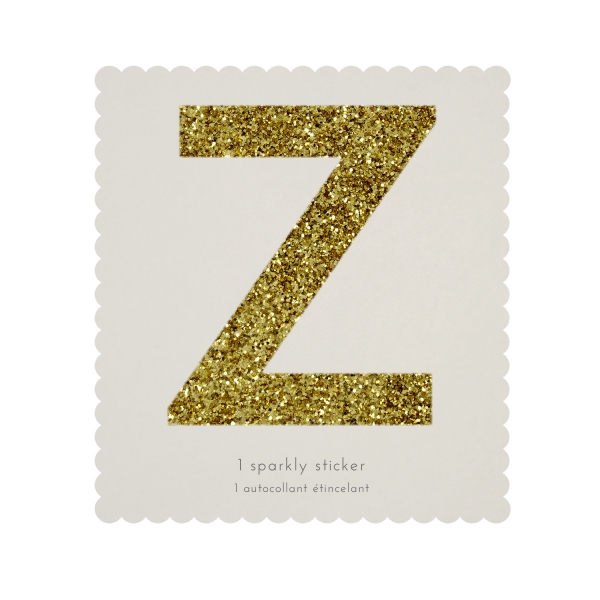 Letra Autocolante Glitter Z