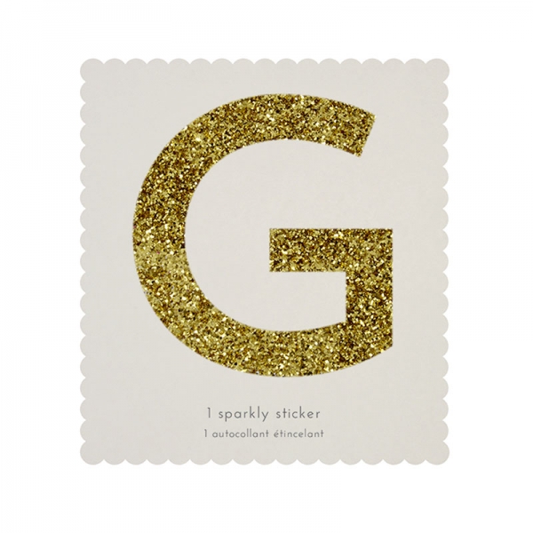 Letra Autocolante Glitter G