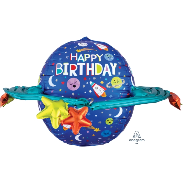 Balão Planeta Happy Birthday