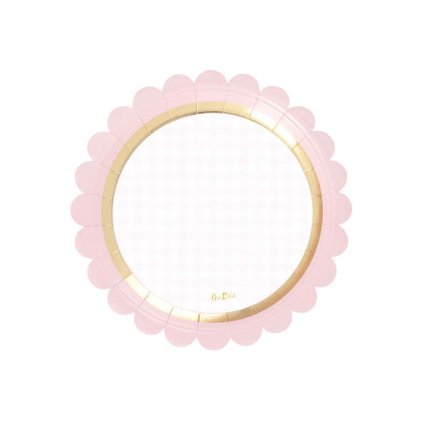 Pratos Rosa / Dourado Baby Chic