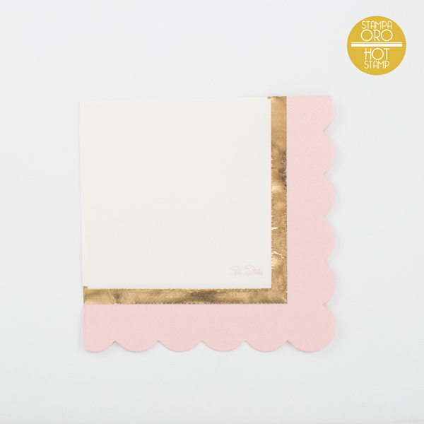 Guardanapos Baby Chic Rosa e Dourado