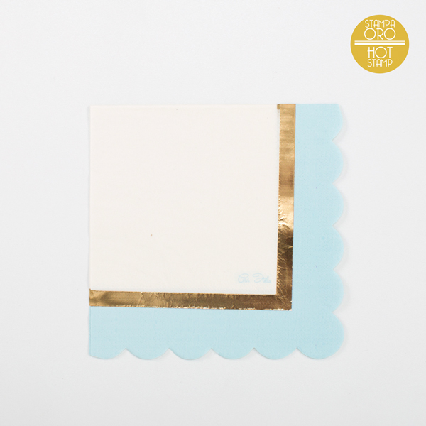 Guardanapos Baby Chic Azul e Dourado