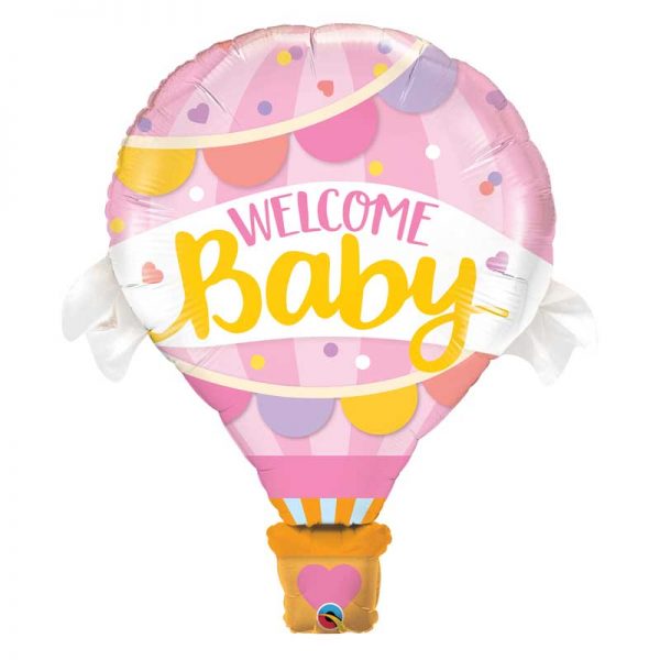 Balão Welcome Baby Rosa
