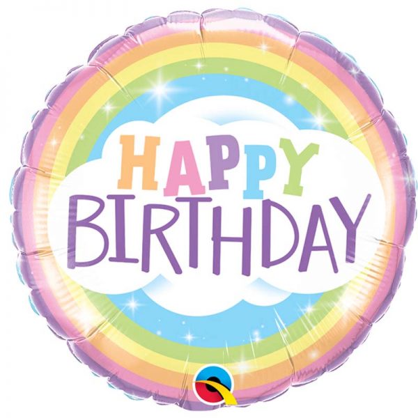 Balão Arco-Íris Happy Birthday