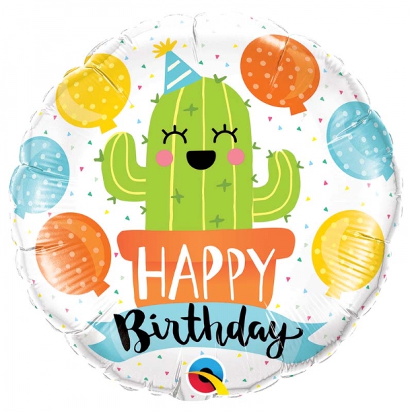 Balão Cacto Happy Birthday