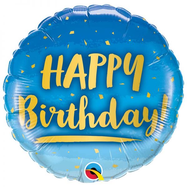 Balão Happy Birthday Azul