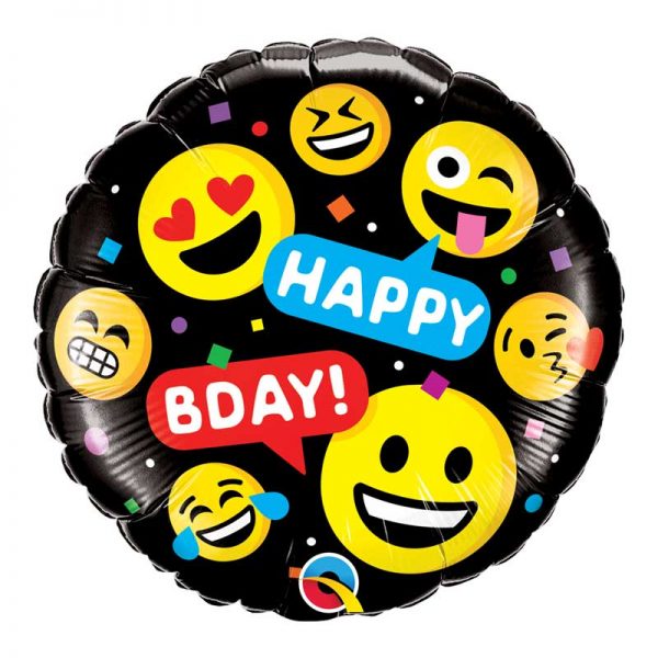 Balão Happy Birthday Emoji
