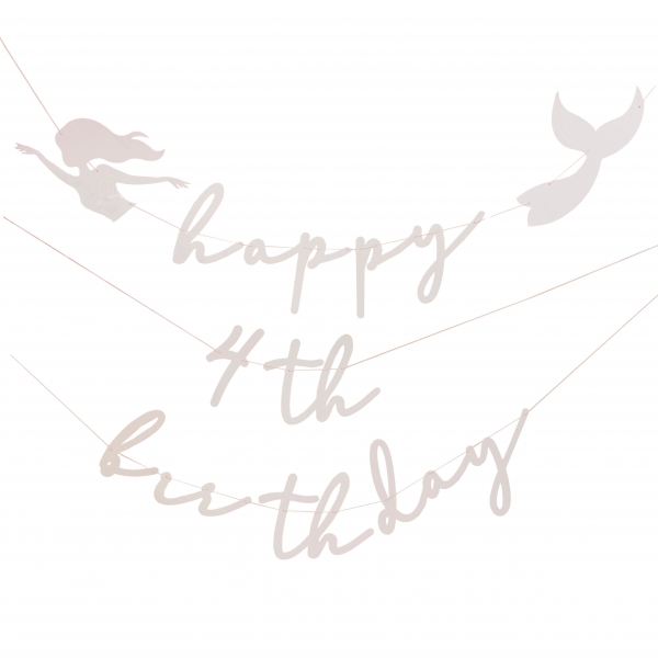 Faixa Happy Birthday Personalizável Sereias Faixa Happy Birthday Personalizável Sereias