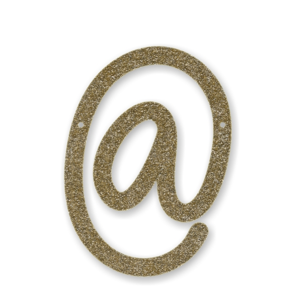 Símbolo Dourado com Glitter @