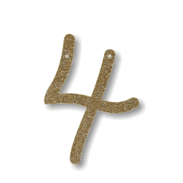 Número Dourado com Glitter 4