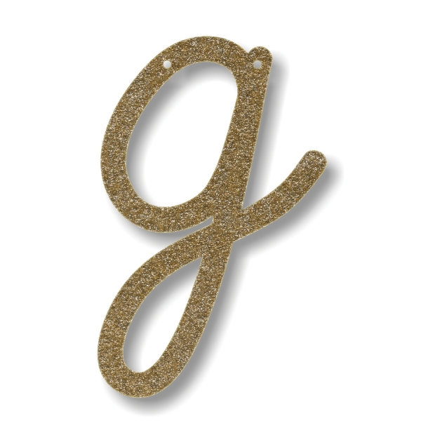 Letra Dourada com Glitter G